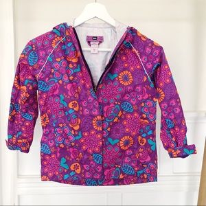 REI Flower Print Raincoat XXS 4-5